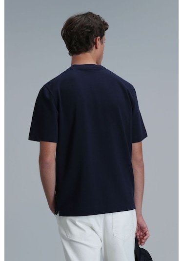 Lufian Bıanca Modern Grafik T- Shirt Lacivert 001
