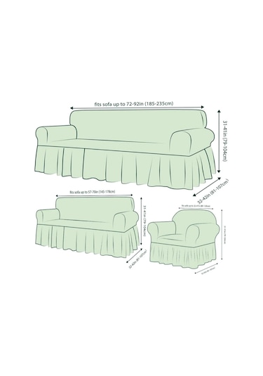 Upmall Bürümcük Koltuk , Çekyat Örtüsü, Kılıfı 3211 Gri Gri