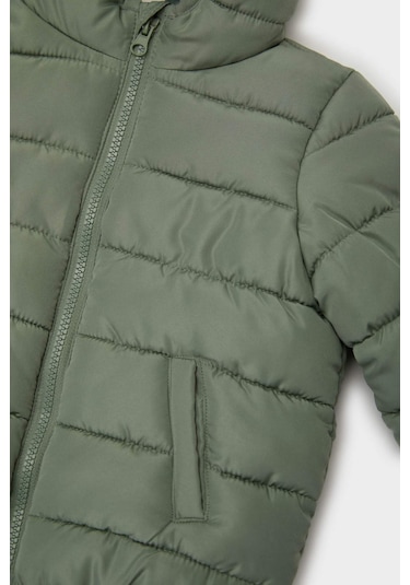Defacto Erkek Bebek Su Geçirmez Kapüşonlu Tafta Şişme Mont A2859a525augn425 Yeşil