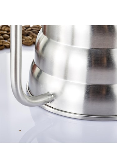 Homyl Paslanmaz Çelik Gooseneck Su Isıtıcısı Kahve 1,2-litre Gümüş