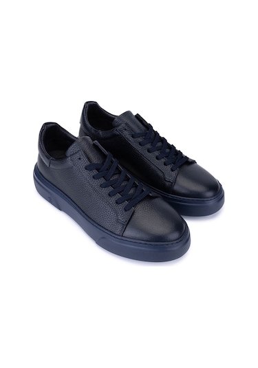 Tamer Tanca Erkek Hakiki Deri Lacivert Taban Sneakers & Spor Ayakkabı 04 2501 Erk Ayk Y23 Lacı Tbn/lacı Fltr Lacivert