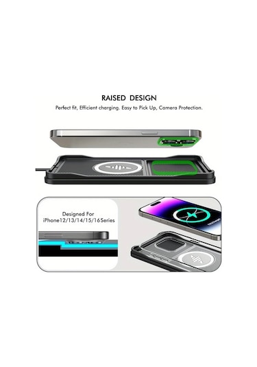 Honeybeeshop Siyah Fast Car Kablosuz Sarj Cihazi İphone Uyumlu 16 15 14 Xiaomi Kaymaz Silikonlu Usb Sarj Pedi