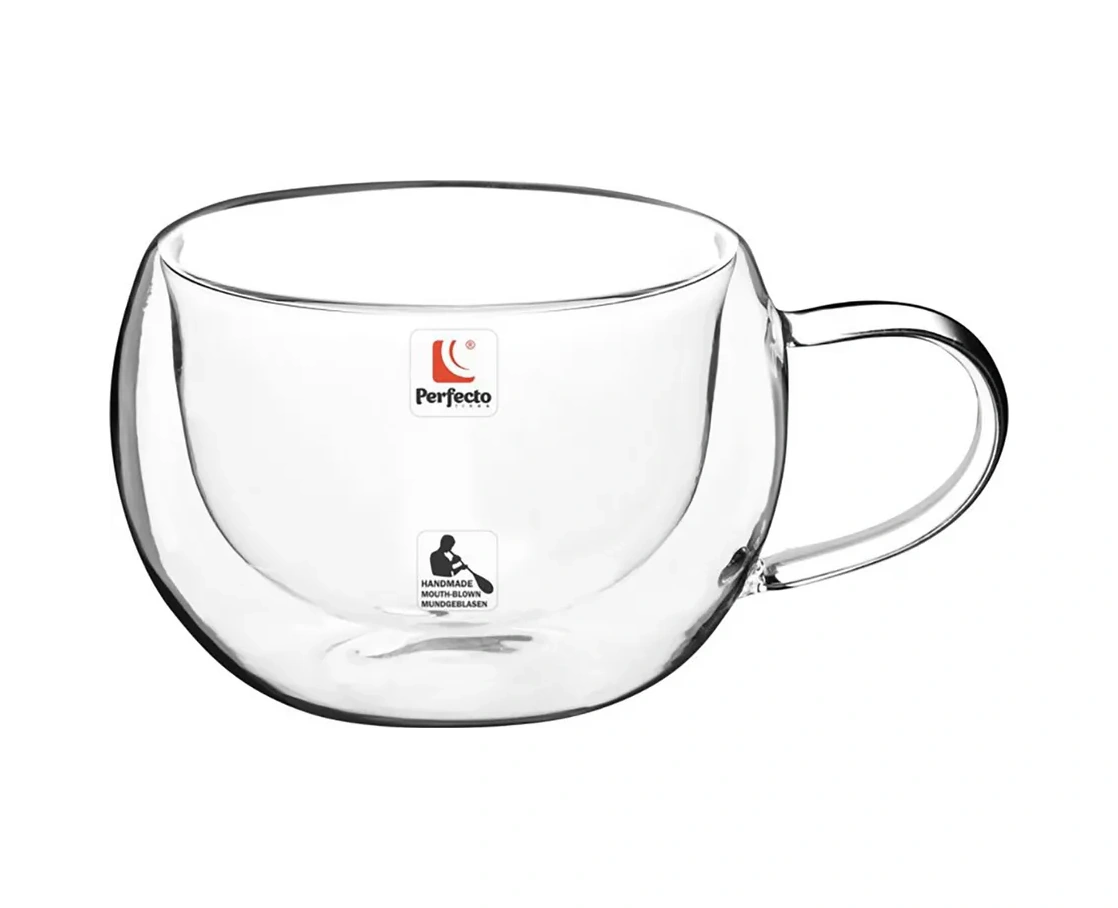 Perfecto Lınea Kahve Ve Çay İçin Çift Tabanlı 300 Ml Cam Kup 197210971 Beyaz