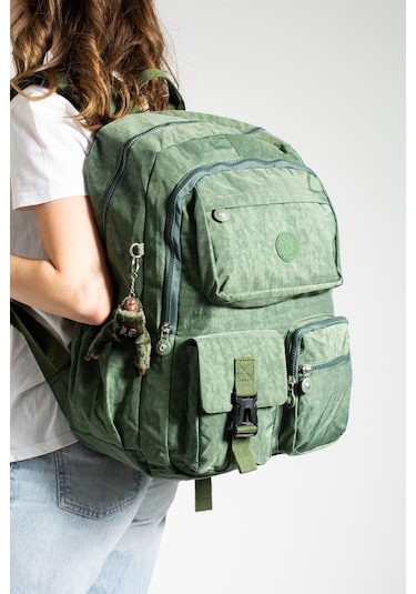 Ultra Hafif Çok Cepli Su Geçirmez Sırt Çantası Unisex Yeşil Model: 571-1k - Yeşil