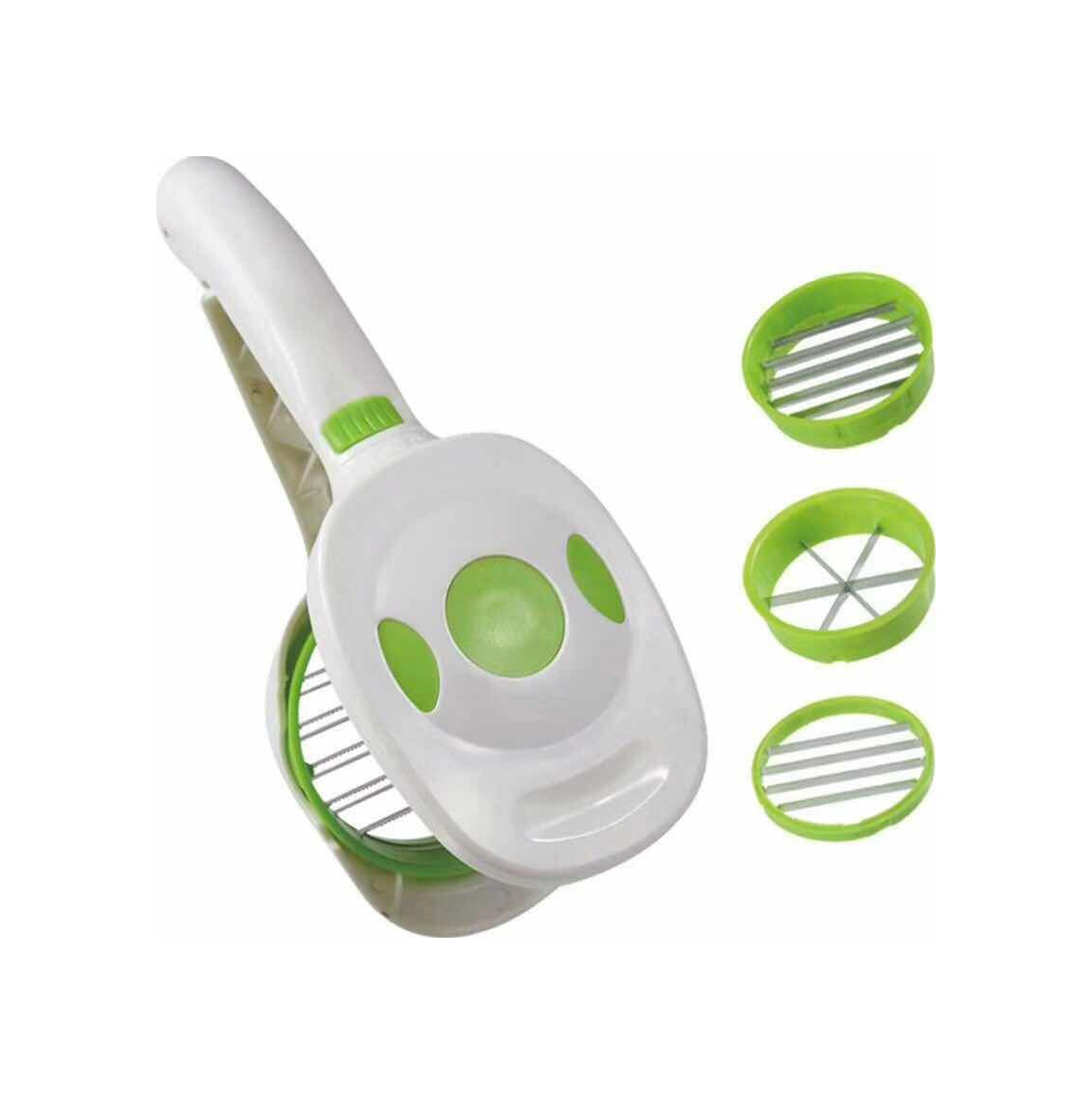 Youmex El Tipi 3 Farklı Dilimleme Bladıklı Sebze Kesici, 220 Ml Muhafaza Kasesi Ve Tazelik Kapaklı, Çabuk Ve Kolay Kullanım Beyaz - Yeşil