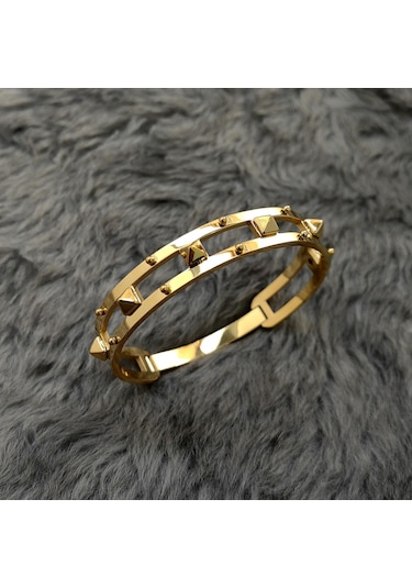 Chavin Bayan Punk Gold Titanyum Çelik Bileklik Bilezik et27sr Altın