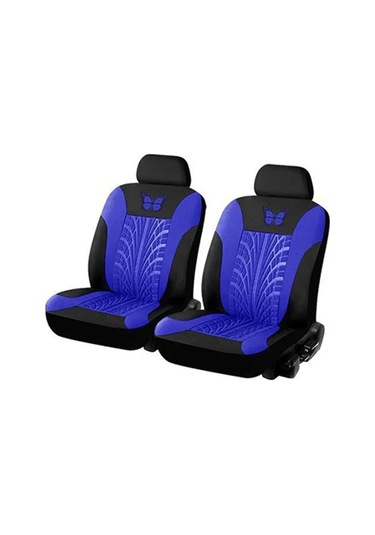 Araba Koltuğu Kılıfı Tam Set, Evrensel Desen Nakış Oto Koltuk Kılıfı Seti Blue 2 Seat As Picture