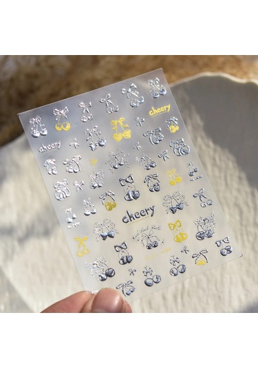 Pembe Saydam Şeftali Jöle Doku 5d Yumuşak Kabartmalı Kabartmalar Kendinden Yapışkanlı Nail Art Etiketler Sevimli Meyve 3d Manikür Çıkartmaları Siyah Gri