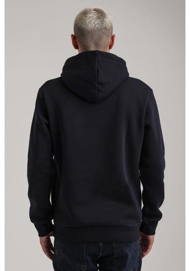 Kapüşonlu Lacivert Slim Fit Full-zip Sweatshirt 24fwm64084 Lacivert