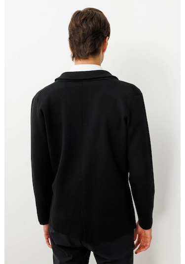 Erkek Cepli Blazer Ceket Siyah Siyah