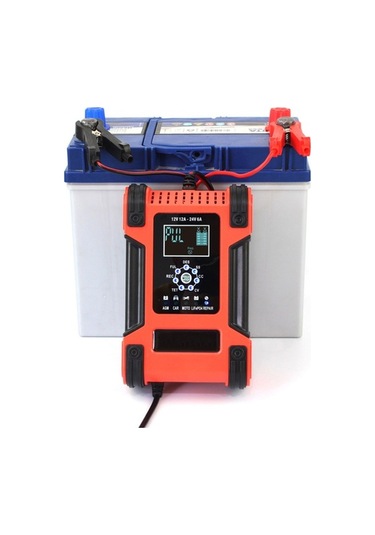 Ebitda 12v/24v 12a 7-step Smart Battery Charger, Multi-function Car Battery Red, Advanced Model