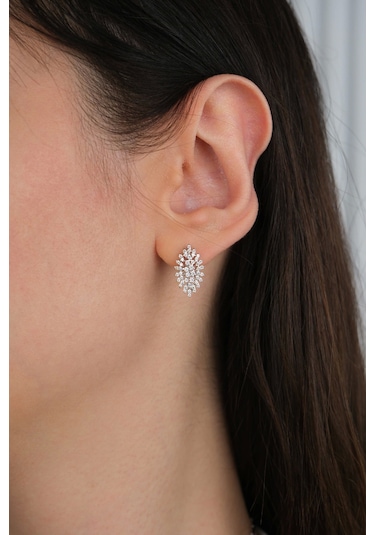 14 Ayar Beyaz Altın Taşlı Düğün Seti 76