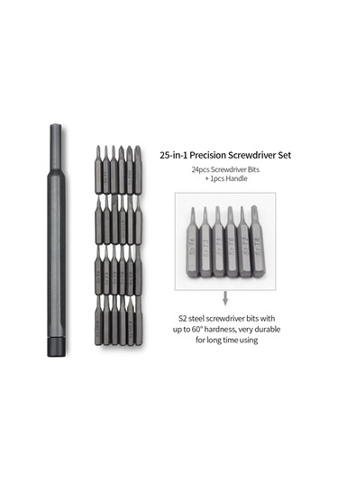 Moveevo 25 Parça Tamir Tornavida Seti - Cihaz Tamiri İçin Manyetik Uçlar Ve Dayanıklı Alüminyum Saplı Tornavida Takımı