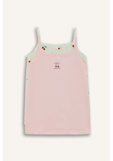 Defacto Kız Çocuk Meyve Desenli 2li Atlet F8579a825aupn344 Pembe