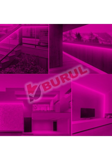 Sb-6509 20 Metre Pembe Işık Neon Led Şerit Dış Mekan Silikonlu Esnek Dekoratif Aydınlatma 220v Fişli