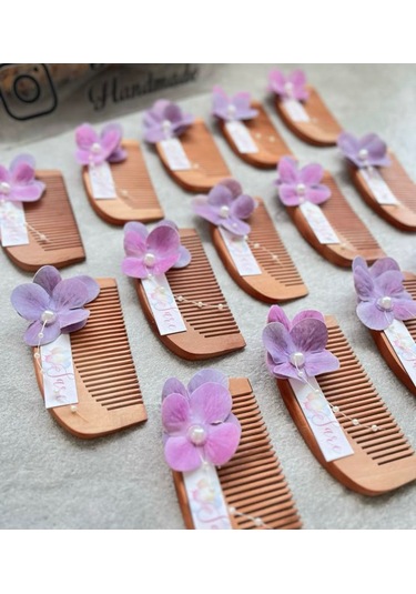 Kişiye Özel İsimli Ahşap Tarak Kına/doğum/baby Shower 20adet