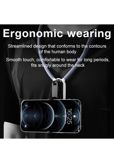 Symbee Magneetik Boyun Tutucu Telefon Stantı - Pov Video Çekimi İçin - İphone 15/14/13/12 Uyumlu - Elserbest Kamera Konumu