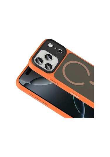 Lopard İphone Uyumlu 17 Pro Kılıf Mat Arka Yüzey Wireless Şarj Özellikli Flet Magsafe Kapak Telefon K