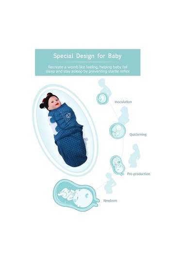 Flybuy Yumuşak Xindoker Uyku Tulumu Seti Pamuklu Kundağı Bebek 0-2 Ay 2'li - Xs Çok Renkli