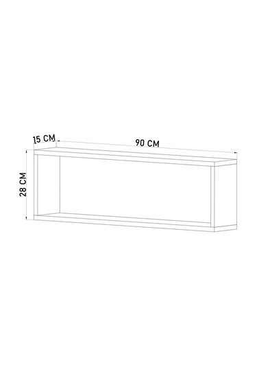 Df05105 3'lü Raf Kitaplık Duvar Rafı Dekoratif Kitaplık Barok