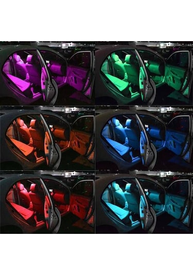 OtoÇizgi Uzaktan Kumandalı Çakar Lamba T10 18 Led Rgb Park Lambası 2 Adet OtoÇizgi