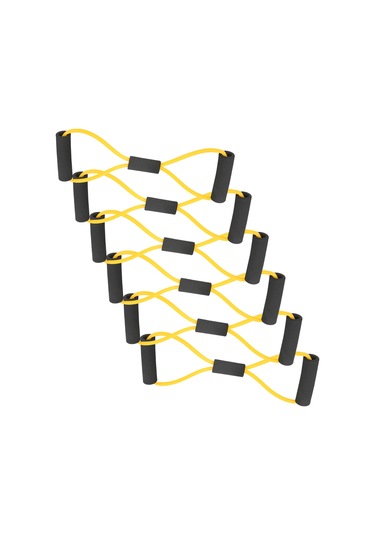 Geeroyoo 6 Adet Sarı Tpe+köpük Direnc Bandı - Pilates Ve Üst Vücut Güç Antrenmanı İçin, Ev/gym/outdoor Kullanıma Uygun Sarı