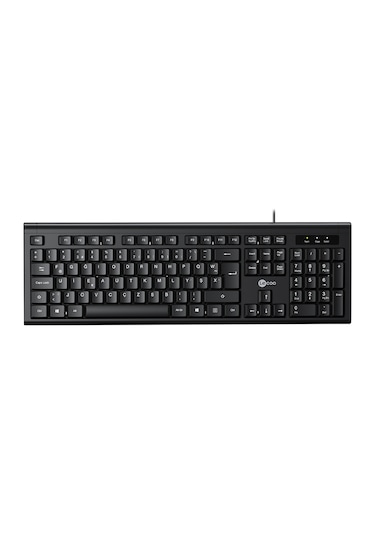 Lecoo Kb101 Usb Kablolu Türkçe F Klavye Siyah