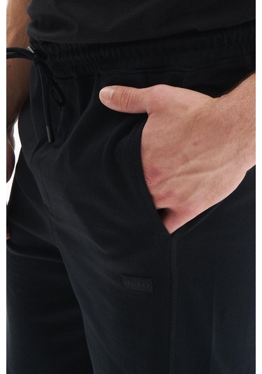 AR-MA Arma Erkek Regular Fit Basic Süprem % 100 Pamuk Cepli Şort Y29504279002 Siyah