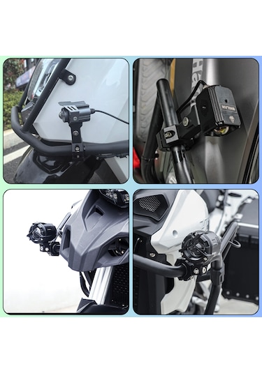 Motosiklet Gidon Sis Farı Montaj Ayağı 2 Adet Alüminyum Braket