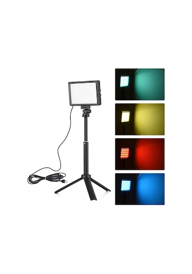 Andoer Masaüstü Fotoğrafçılığı 15w Led Video Işık Seti Siyah 2 Paket Siyah