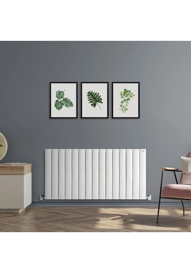 600mm x 1195mm Lilac Yüksek Isı Kapasiteli Dekoratif Yatay Beyaz Alüminyum Radyatör