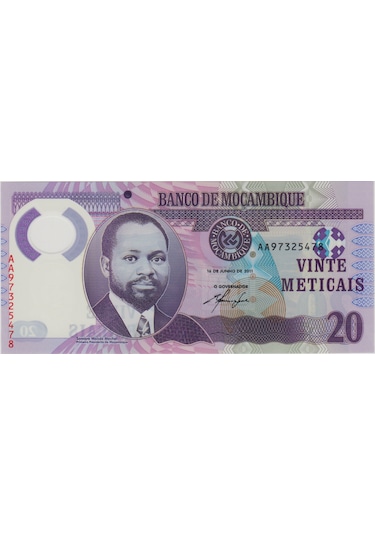 Mozambik 20 Metıcaıs 2011 Aa Serisi İlk Seri Polimer Çil.