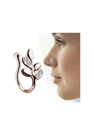 Suntek Sahte Burun Halkaları 18g Dudak Kulak Septum Halkası Altın - Gül