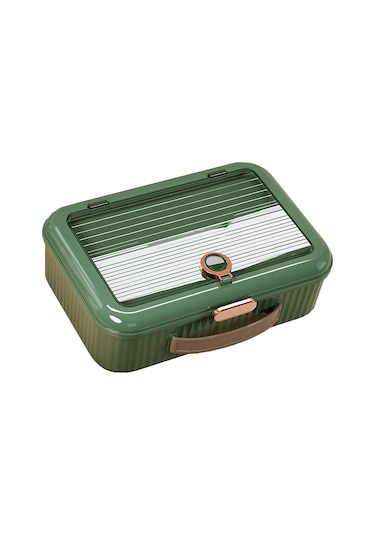 Homyl Belge Saklama Kutusu Çok Katmanlı Dosya Düzenleyici Yeşil