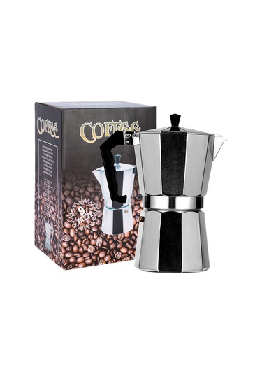Tenfowee Alüminyum İtalyan Moka Pot, 9 Kupa 450 Ml, Isı Dağıtımı İyi, Lezzetli Kahve, Islanmayan Kollü, Dayanıklı, Ev/ofis Kullanımı Diğer