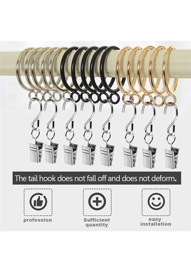 Perde Fotoğrafları İçin Kancalı 150 Adet Paslanmaz Çelik Perde Klipsleri, B Gümüş