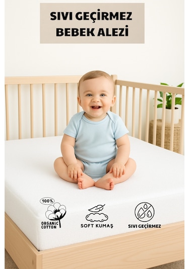 Formeya %100 Pamuk Sıvı Geçirmez Bebek Ve Çocuk Alezi
