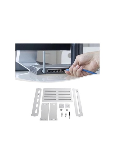 Monyee Küçük Panjurlu Duvar Kurulu Wifi Router Kutusu - Delme Yok Ev Ofis Tv Aleti Saklama Rafı Beyaz