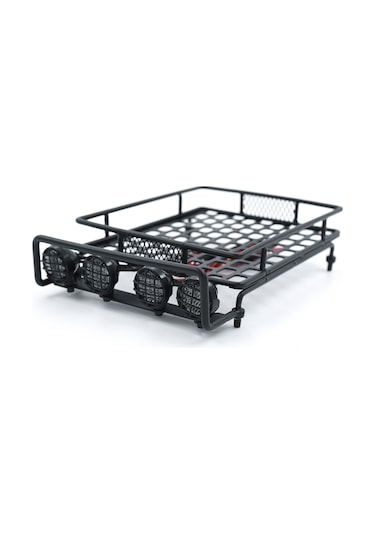 Tenfowee Metal Araç Tavan Bagaj Rafı Led Işıklı 1/10 1/12 1/14 Scx10 Cc01 Mn D90 D91 D99 Mn90 Mn99s Evrensel Uyumlu A3 Modeli