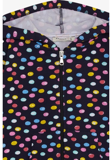 Breeze Kız Bebek Hırka Renkli Puantiye Desenli 9 Ay-3 Yaş, Lacivert-lacivert Lacivert