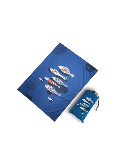 Neevoyu Deniz Kumaşı Balık Desenli 210t Polyester+tpu 1.4x2m L Boy Hafif Taşınabilir Çanta Dahil Çok Renkli