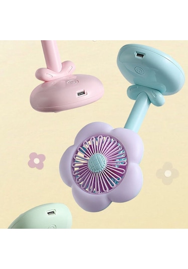 Taşınabilir Çiçek Masa Vantilatörü, Küçük Vantilatör Pembe