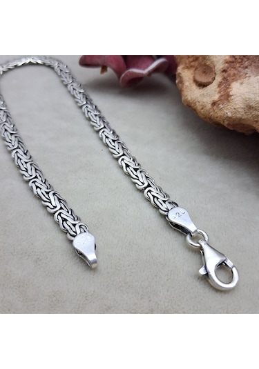 925 Ayar Gümüş Balıksırtı Kral Model Bileklik 5 Mm