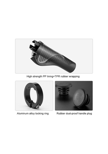 Yuntech01 Bisiklet Alüminyum & 38 Kauçuk Tutamak Kolu, Güvenli Kilitleme, Uzun Sürüşler İçin Konfor, Asit Uyuşması Giderici, Beyaz Çok Renkli