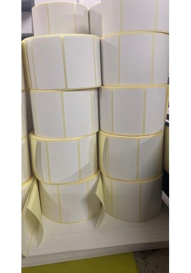 Boş Yapışkanlı Kuşe Barkod Etiketi 70mm X 40mm 1