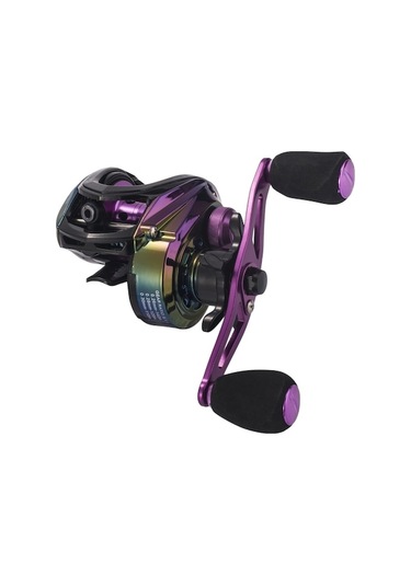 Renkli 19+1 Bilyalı Yataklı 8.1:1 Dişli Oranlı Hafif Alüminyum Olta Makinesi, 12 Kademeli Manyetik Fren Sistemi.