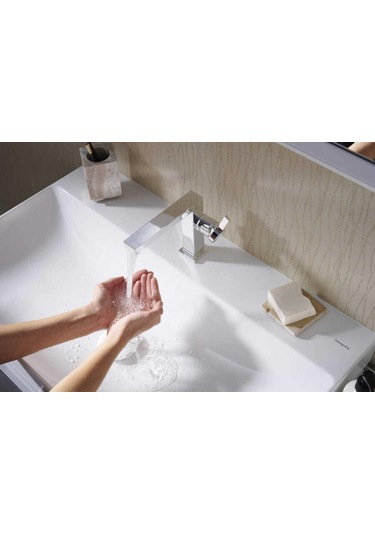 Hansgrohe Tecturis E Tel Kollu Lavabo Bataryası 110 Fine Coolstart Gümüş