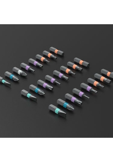 Symbee 24 Parça Çok Amaçlı Ratchet Tornavida Seti - S2 Çelik Uçlar, 58 Dişli Ters Çalışma, Ev/dıy Tamir Aleti Kutusu İle