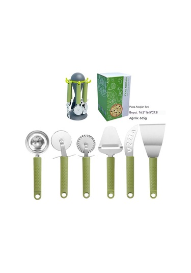 Jian Fan Manuel Mutfak Aleti 6 Parçalıket Çok Fonksiyonlu Yeşil