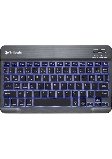 Trilogic Bright KBT501 7 Renk Led Aydınlatmalı Kablosuz Bluetooth Klavye